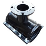 钢板哈呋式管卡 法兰哈夫三通 耐磨三通哈夫节 PE管用法兰管件