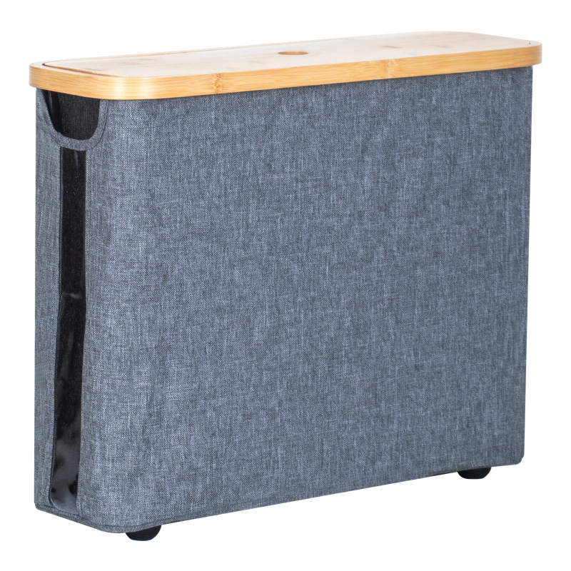 Cesta de almacenamiento de toallas de papel, rollo de papel higiénico, caja de almacenamiento de papel, ventana transparente, tubo de tejido de almacenamiento de bambú, venta caliente transfronteriza