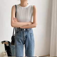 实拍纯色针织吊带背心女春夏新款修身内搭设计感外穿性感打底上衣