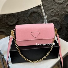 P家三角新款女包托特单肩拉链手机包经典百搭时尚款