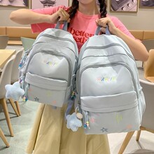 新款日系ins高颜值清新甜美糖果色背包初高中生轻便大容量双肩包