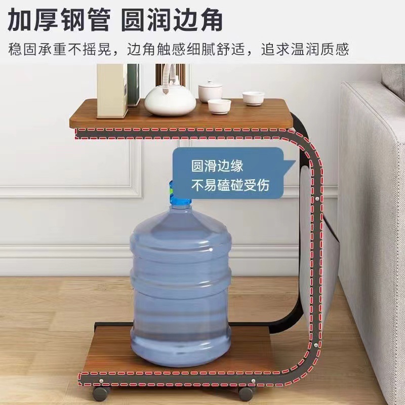 Mesa de té simple europea, mesa de té móvil pequeña, mesa de té de lujo ligera, mesa y silla de balcón, sala de estar, sofá, pequeño gabinete de mesa de té