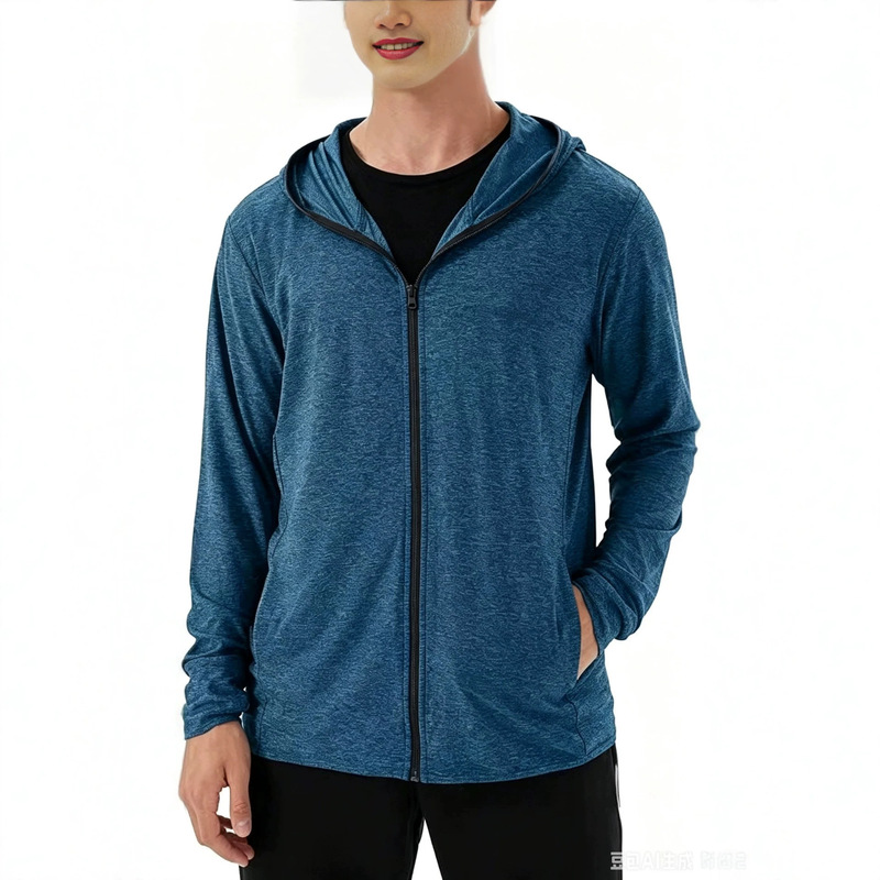 Factory direct sale men's outdoor hooded jacket, long-sleeve cardigan, spring and autumn casual zip-up cardigan with pockets Factory direct sale men's outdoor hooded jacket, long-sleeve cardigan, spring and autumn casual zip-up cardigan with pockets