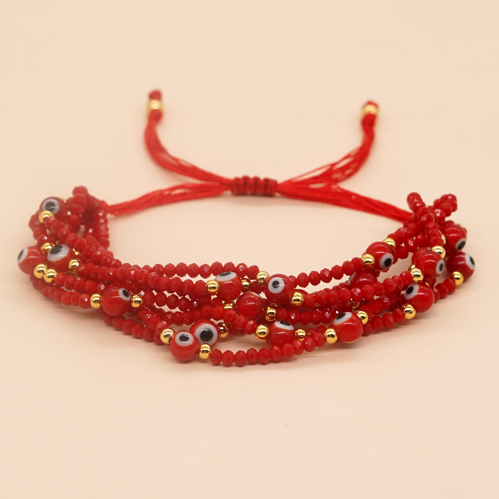 Retro Ethnic Style Devil's Eye Artificial Crystal Glass Wholesale Bracelets display picture 1