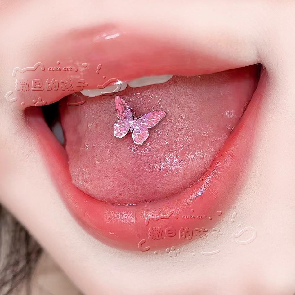Labret stud lip piercing jewelry styling detail