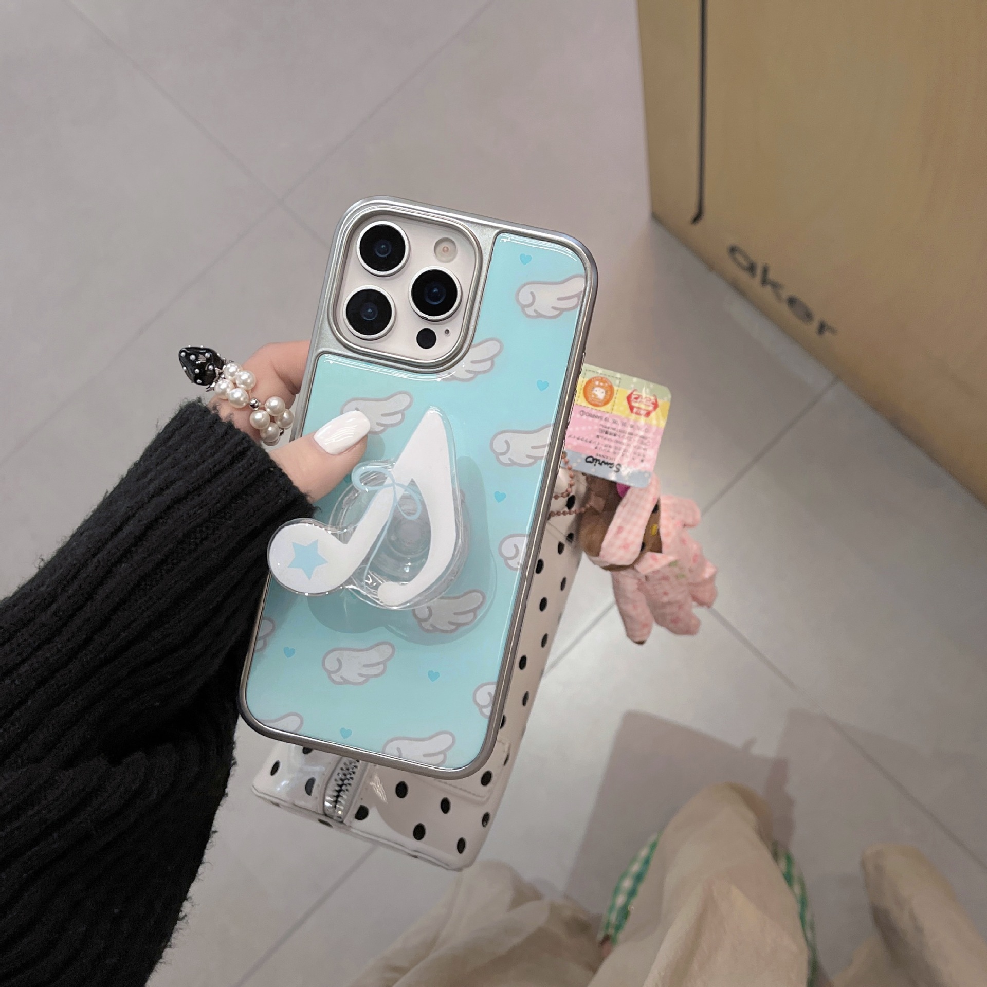 高级感翅膀带支架适用苹果16手机壳iphone15promax新款14少女13