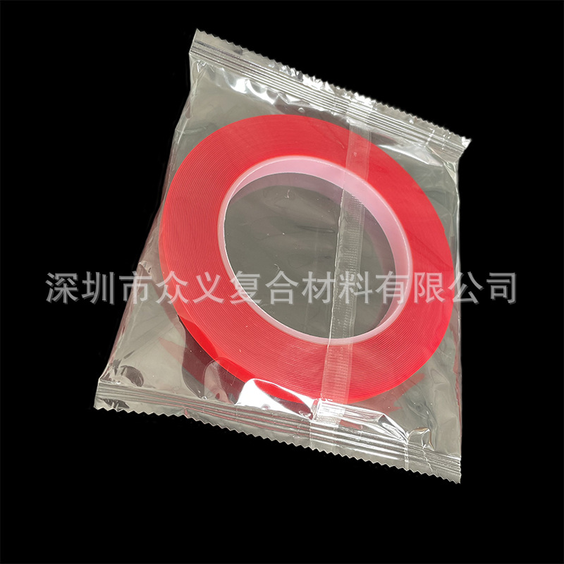 Fábrica al por mayor cinta de cristal de uñas de alto adhesivo de pasta de frijol transparente tarjeta de color de uñas tira de pantalla cinta adhesiva transparente de doble cara