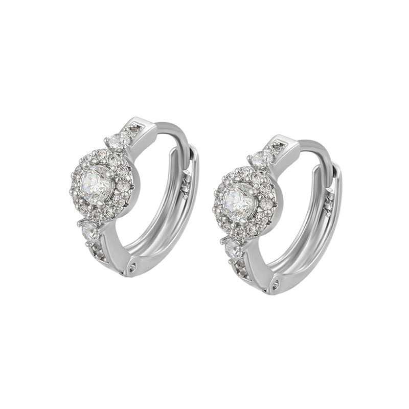 Aretes Tipo Orejera Geométricos de Aleación para Mujer
