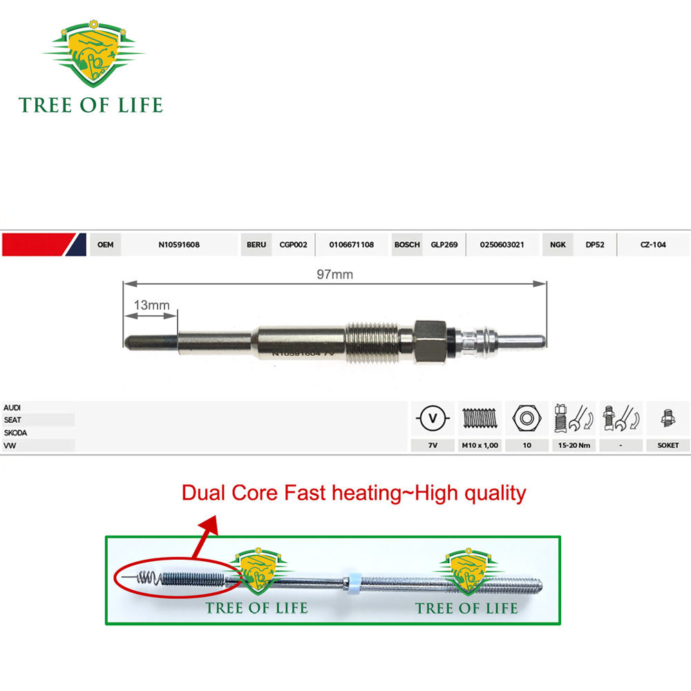 N10591604 N10591608 N10591601 Is Suitable for Audi Glow Plugs
