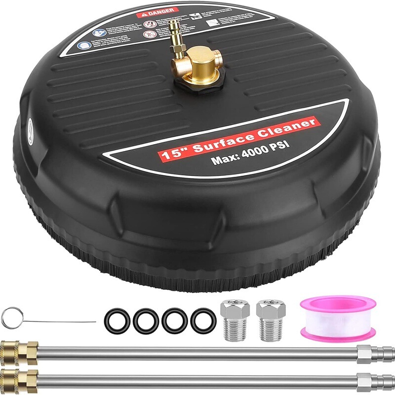 15inch Floor Cleaning Disc 1/4 Quick-Connect Round Cleaning Machine 4200Psi Cleaning High-Pressure Washing Equipment Accessories