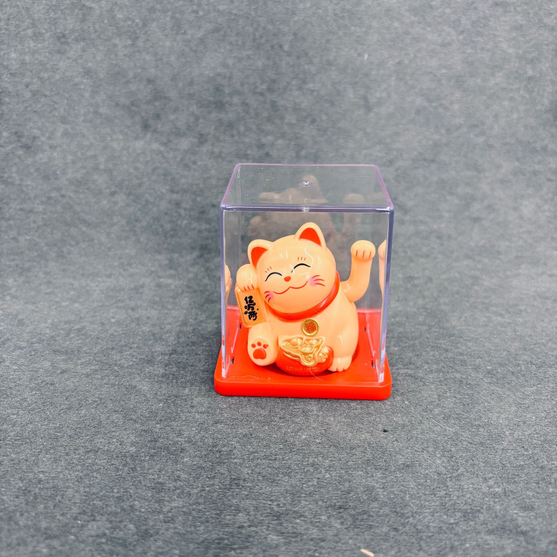 Gato de la suerte solar pequeño gato de la mano de la energía de la luz gato mini gato interior del coche regalo de la oficina decoración de apertura