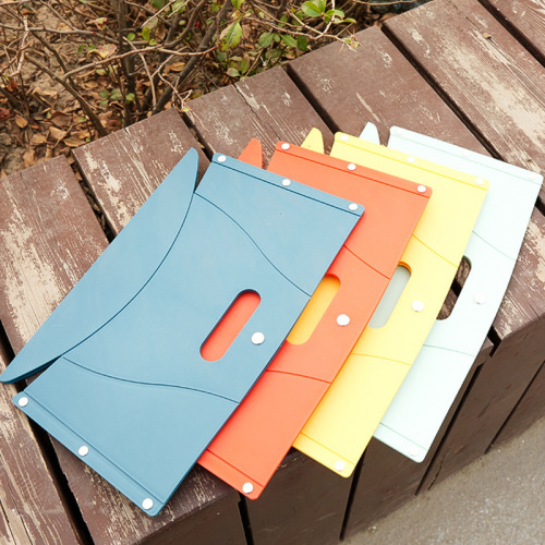 Plastic folding small bench folder folding stool ins internet celebrity folding stool storage bag small bench plastic stool
