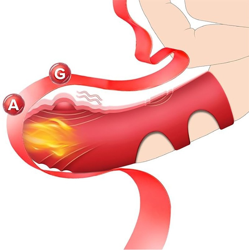 Wibrator do masturbacji, wibrujący rękaw na palec, masturbator dla mężczyzn i kobiet, akumulatorowy, do użytku wewnątrz ciała,_voghion.com