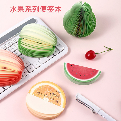 Creative fruit shape series note pad, compact and portable, office study note recording note paper wholesale