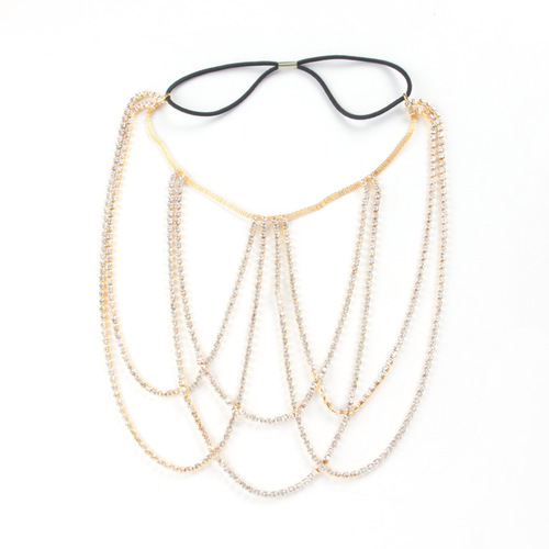Cross-border hot selling multi-layer cross rhinestone chain full diamond heavy industry fashion beach nightclub tassel sexy leg chain for women