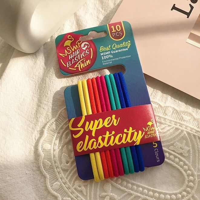 Cuerda de pelo de banda de goma de estilo coreano al por mayor cuerda de pelo de cubierta de cuero de las mujeres cuerda de pelo