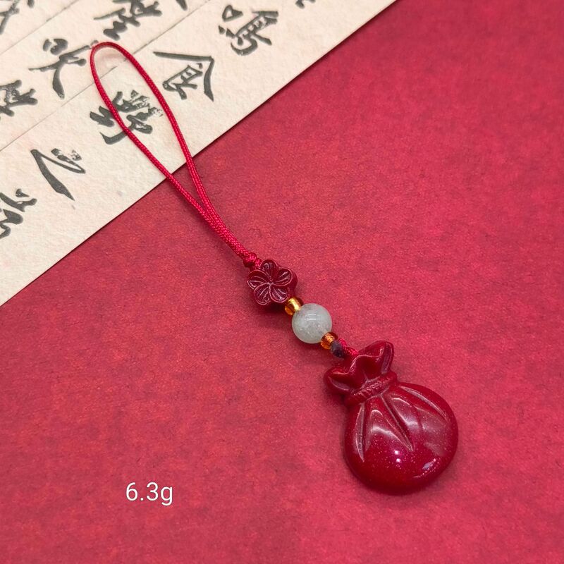 高含量朱砂紫金砂平安扣福袋招财猫莲花佛公手机链钥匙扣批发|undefined