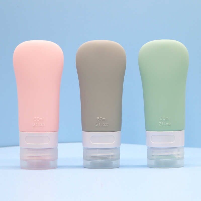 Botellas dispensadoras de silicona tipo prensa, juego de botellas portátiles de viaje, productos para el cuidado de la piel para el hogar y viajes de negocios, cosméticos, calidad alimentaria