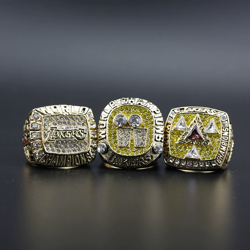 2000-2002 Los Angeles Lakers Aonier Basketball Champions Ring 3 set