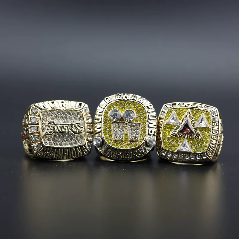 2000-2002 Los Angeles Lakers Aonier Basketball Champions Ring 3 set