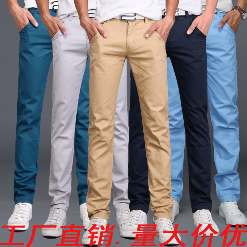 Summer Casual Pants Men's Korean-style Straight Slim-fit Trousers Men's Thin Business Pants Loose Students' Trendy Trousers