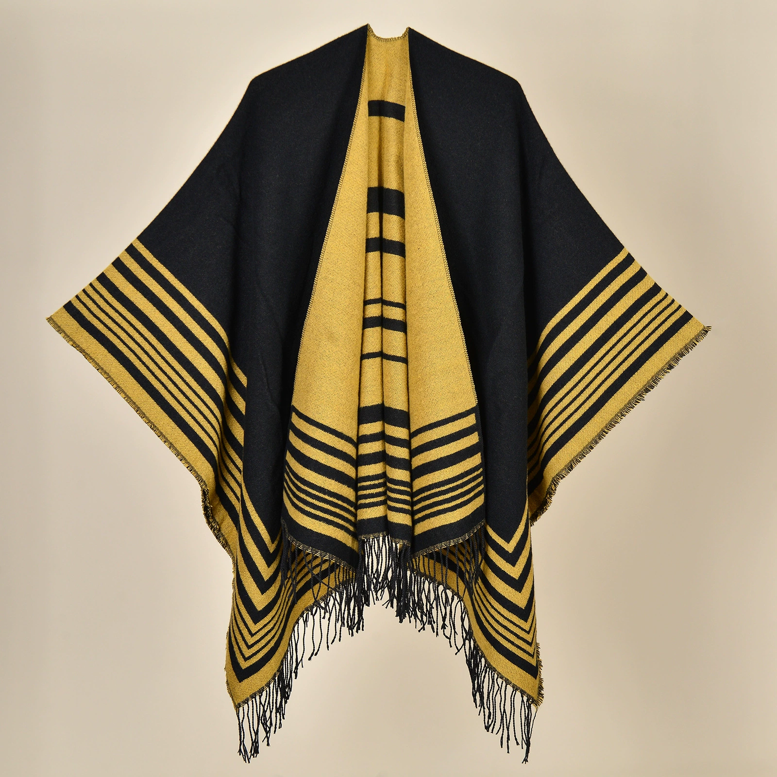 Д Demi-season cloak from Yunnan province for traveling, keep warm cardigan for camping for photo sessions, trench coat, Chinese style
