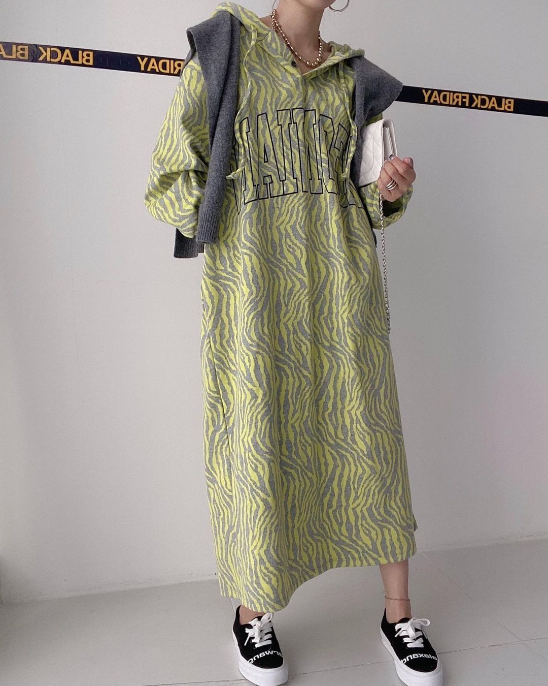 GraceChic Spring And Autumn 140kg Retro Letter Print Leopard Dress For Plus Size Women 150kg Loose Casual Top_voghion.com