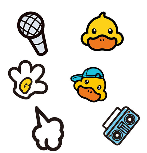 Down jacket repair subsidy little yellow duck cartoon cloth patch clothing self-adhesive patch patch down jacket repair hole decorative patch