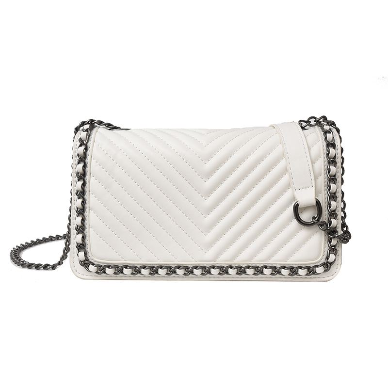 Bolso de Cadena Retro Estilo Hong Kong, Verano 2025, Nuevo, Transfronterizo, Super Popular, Texturizado, Bolso de Hombro, Bolso Cruzado Acolchado de Moda para Mujer