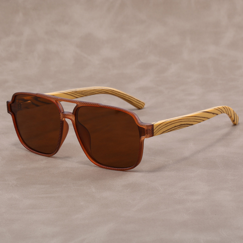 Fashion Glasses European And American Retro Men's Polarized Unique Handmade Bamboo Wood Sunglasses, Fashionable UV Protection_voghion.com