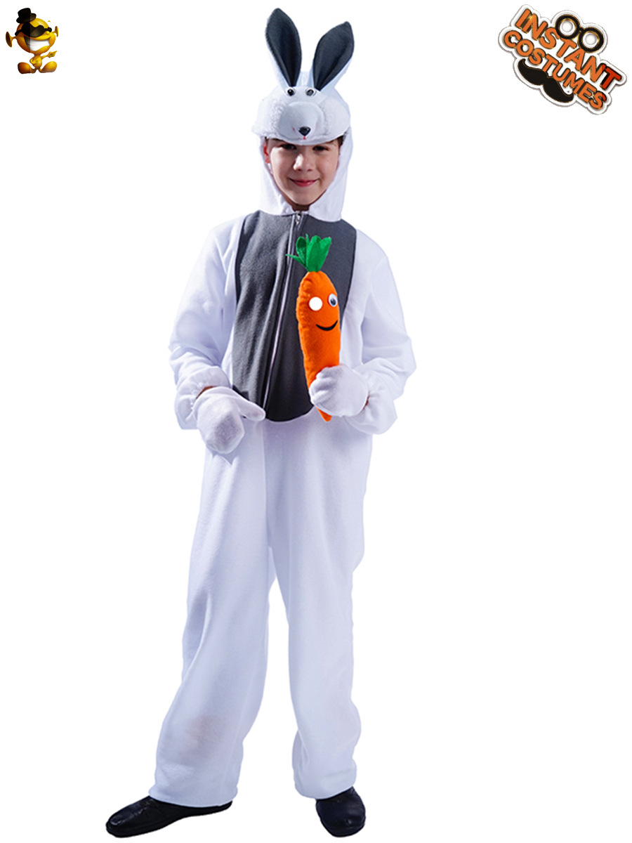 Los niños pequeño conejo blanco traje de Halloween Cosplay rendimiento traje mascarada etapa rendimiento traje de fiesta