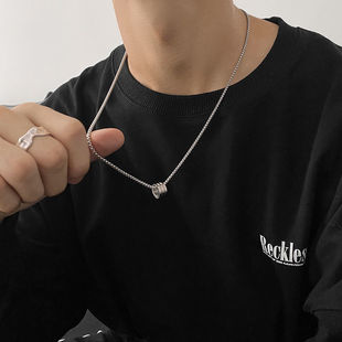 Titanium steel non-fading hip-hop pendant small waisted necklace fashion brand street niche accessories men's necklace jewelry men