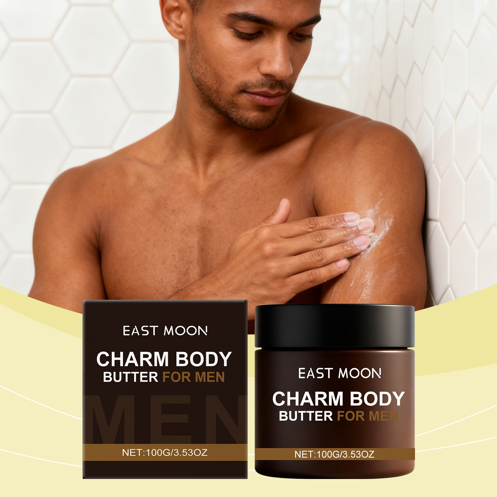 East Moon Men's Fragrance Body Lotion Nourishing, Refreshing, Non-Sticky, Gentle Cleansing for Daily Skin Care