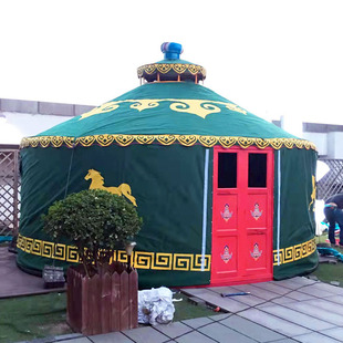Large outdoor Mongolian Yurt tent farmhouse catering roast whole sheep grassland scenic spot B & B Mongolian yurt steamed bun house