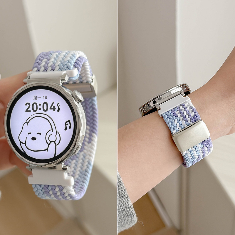Suitable for Huawei Gt5 Watch Strap Gt4 Watch Watch5/4/3/2Pro Woven Breathable Nylon Magnetic Buckle Gt6 Suitable for Huawei Gt5 Watch Strap Gt4 Watch Watch5/4/3/2Pro Woven Breathable Nylon Magnetic Buckle Gt6