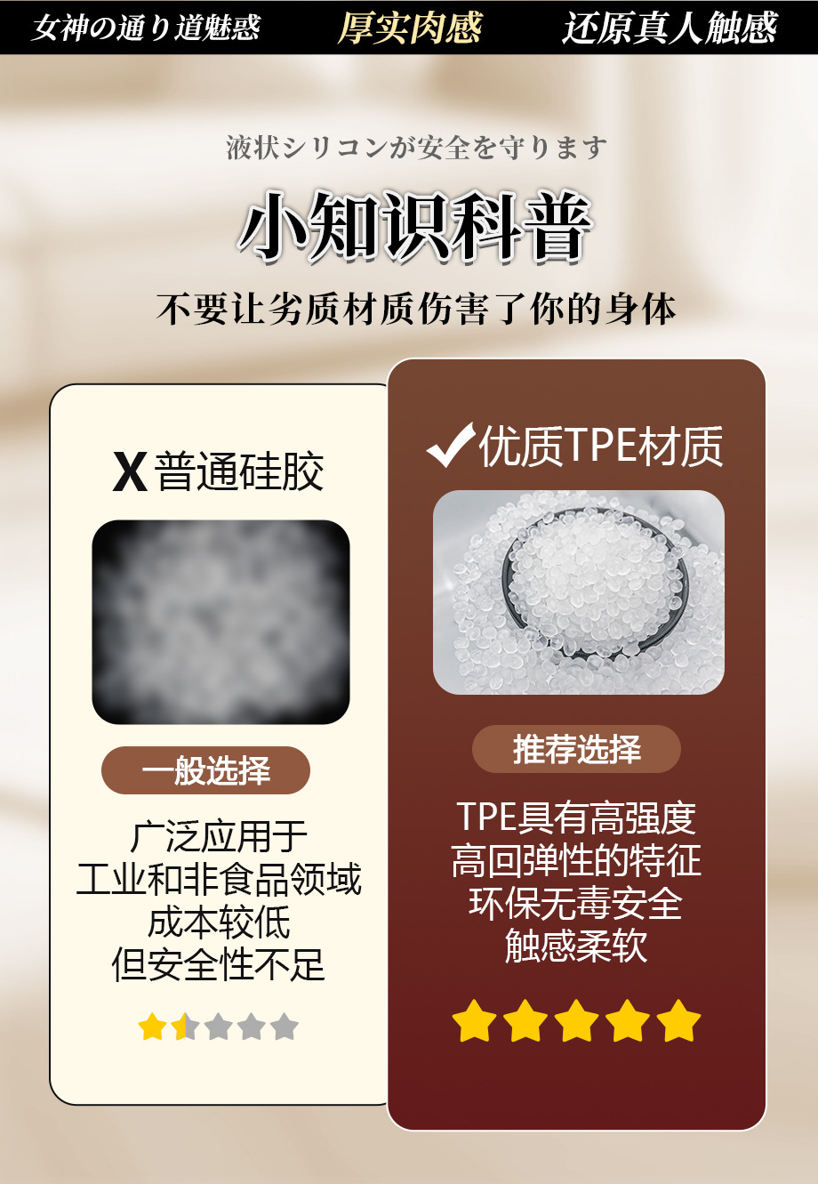 Soft Silicone Manual Masturbation Cup with Realistic TPE Texture, Skin Tone — detail image 6