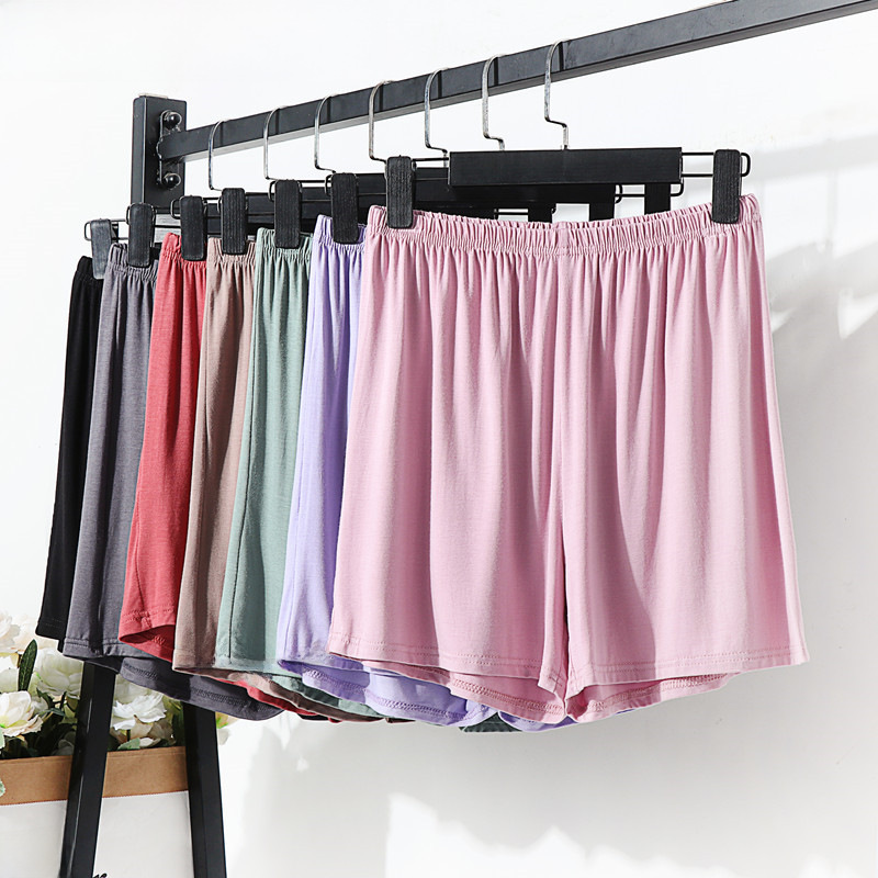 Outdoor modal shorts women's summer plus size high waist wide leg pants loose pajama pants thin bottoming safety pants casual pants