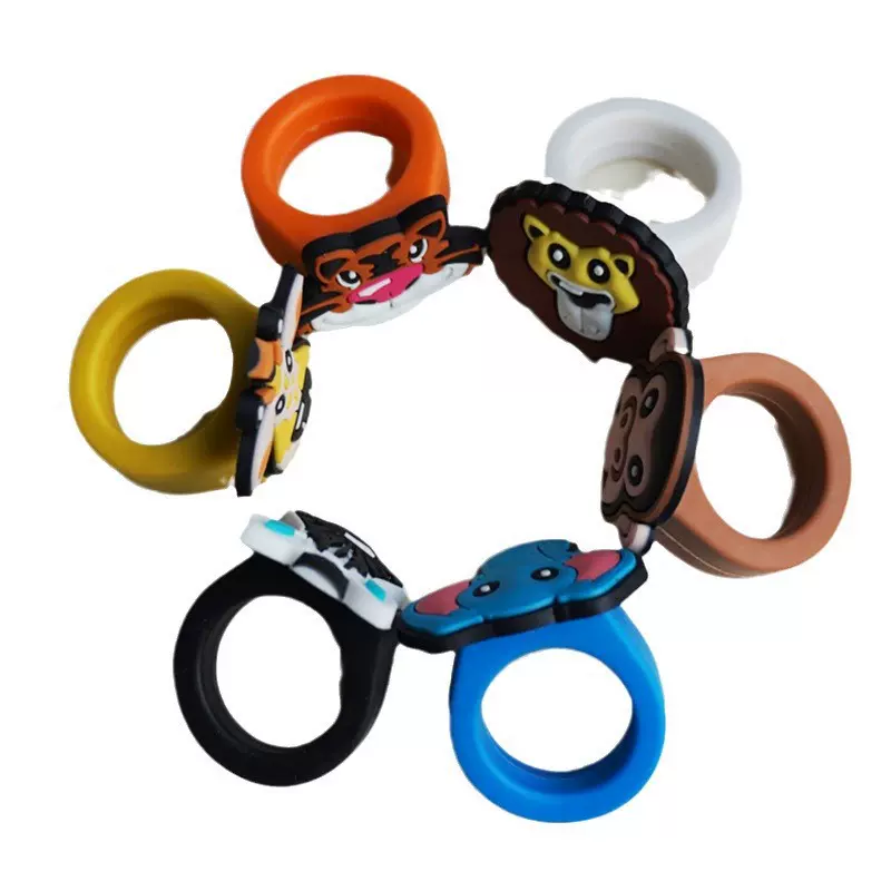 卡通pvc软胶戒指滴胶儿童指环玩具礼品硅胶戒指赠品广告促销定制