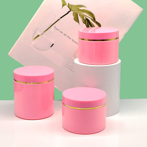 PET wide-mouth bottle 500g high-end pink cream ointment jar cosmetic large capacity plastic dividing bottle