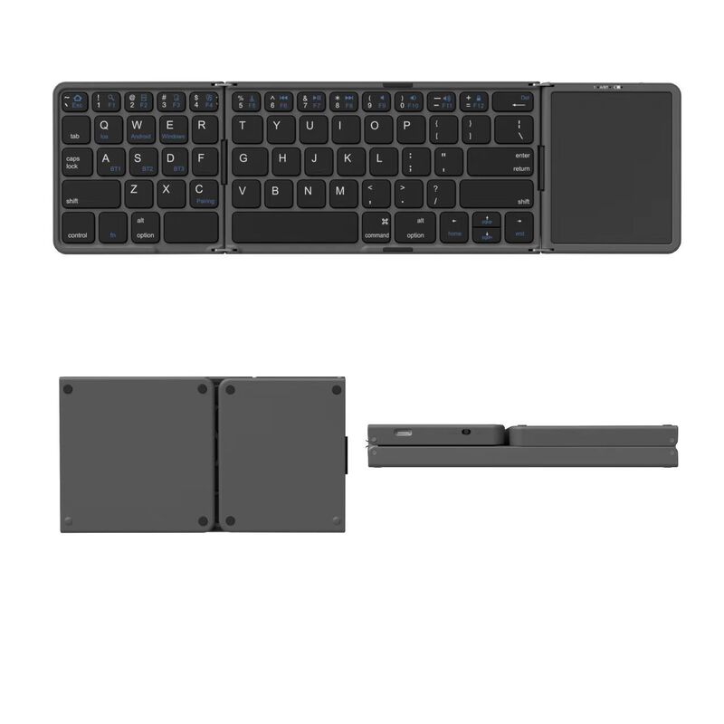 Cross-Border 70% off Stack Keyboard Portable Magnetic Bluetooth Mini Charging Touch Keyboard That Can Be Pressed to the Left and Right Factory Customized