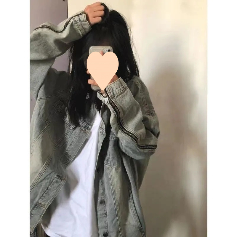 復古高級感開衫牛仔外套女2025秋裝新款美式小眾休閒設計感夾克潮