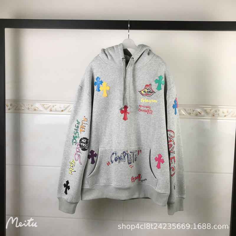 24新款chrome Hearts 克罗伈卫衣正确版马蹄连帽卫衣广州工厂批发|undefined