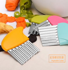 Stainless steel wavy potato cutter, wolf tooth potato cutter, wavy potato grid knife, potato flower blade, potato slicer