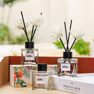 Rattan Aromatherapy Essential Oil Non-fire Incense Household Indoor Lasting Room Perfume Deodorant Gardenia Flower Ornaments Fragrance Bottle