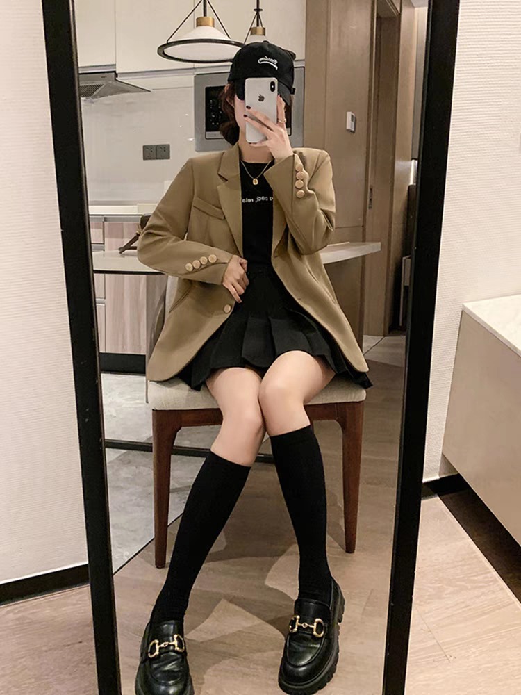 Retro Blazer Women's Autum Clothing Korean Style Early Autum Small Autum Clothing Small Suit Super Fashionable European Goods Work Clothing Retro Blazer Women's Autum Clothing Korean Style Early Autum Small Autum Clothing Small Suit Super Fashionable European Goods Work Clothing