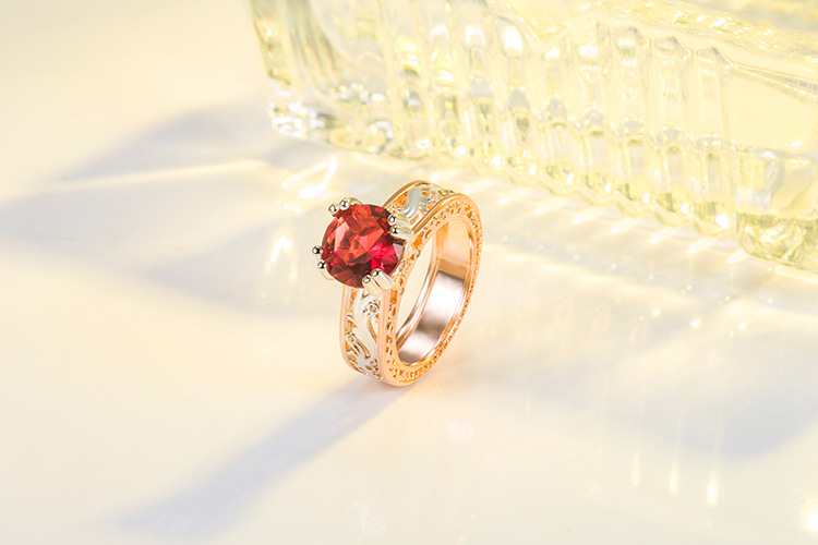 Fashion Geometric Copper Plating Zircon Open Ring 1 Piece