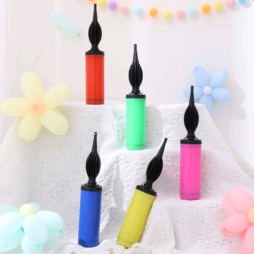 Colorful two-way plastic inflatable pump hand push wedding balloon hand push