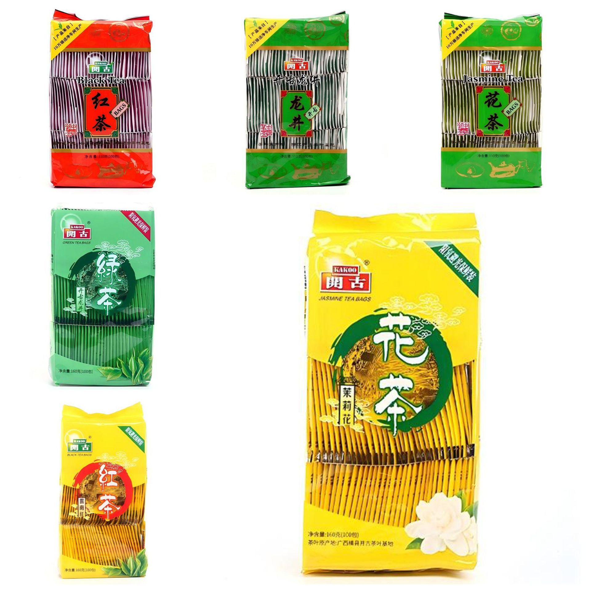 Kai Gu Tea Bags, Green Tea, Longjing Black Tea, Tea Bags for Hotels, Restaurants, Ktv, Individually Packaged, Fresh-Keeping Packaging