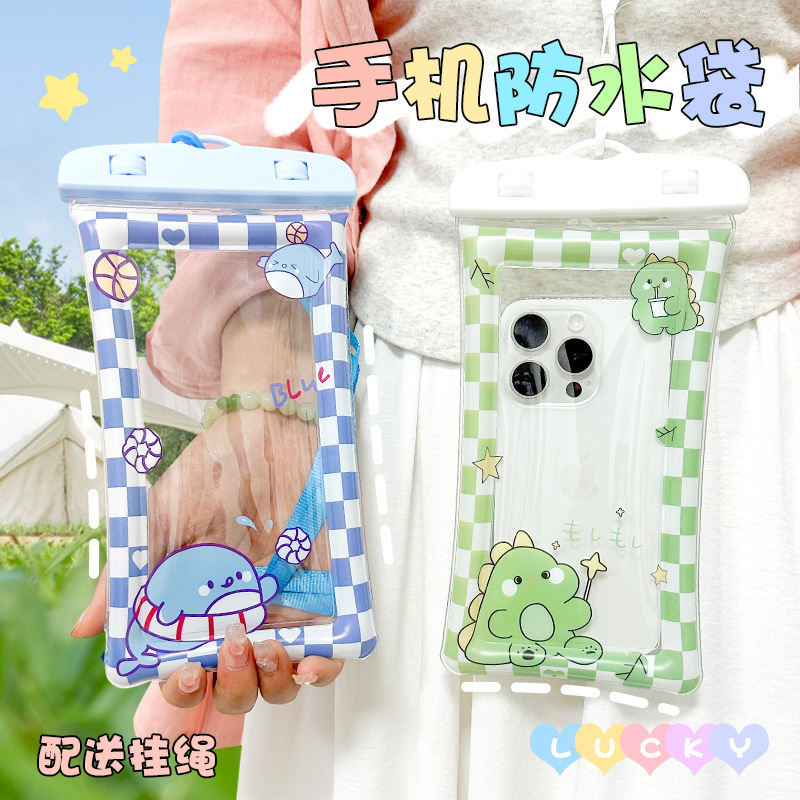 Mobile Phone Touchscreen Waterproof Bag Swimming Takeaway Special Anti-fall Artifact Diving Cute Drifting Personality Protective Cover