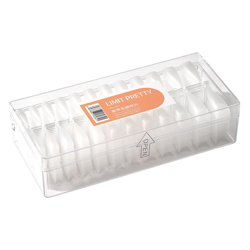 Estilo japonés C arco de uñas pieza Media Luna Media pegatina ultra-delgada sin costura no tallado de molienda esmerilado natural extendido desgaste de uñas al por mayor